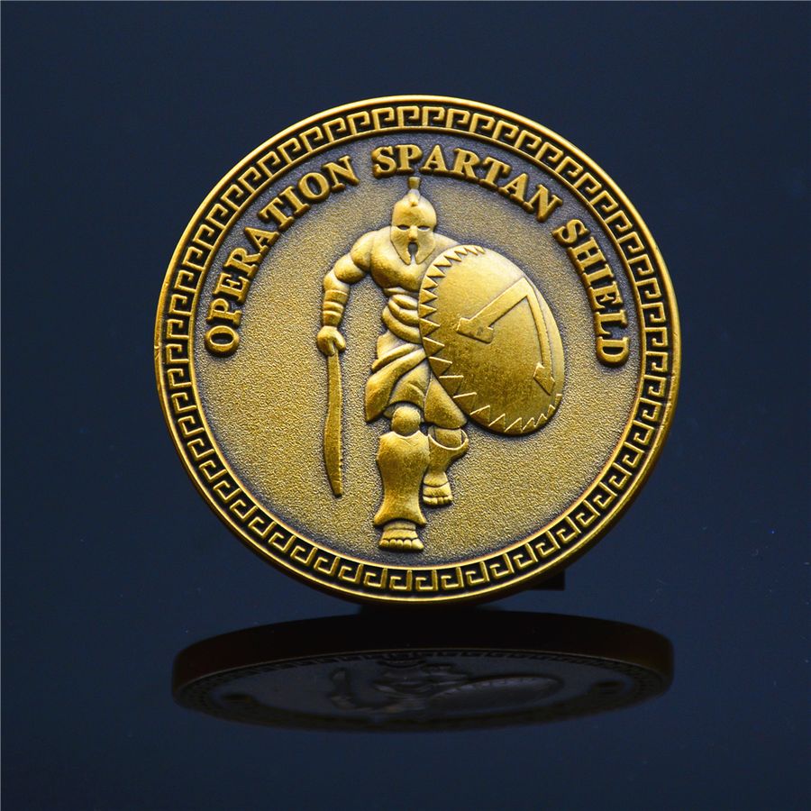 Antique bronze challenge coin