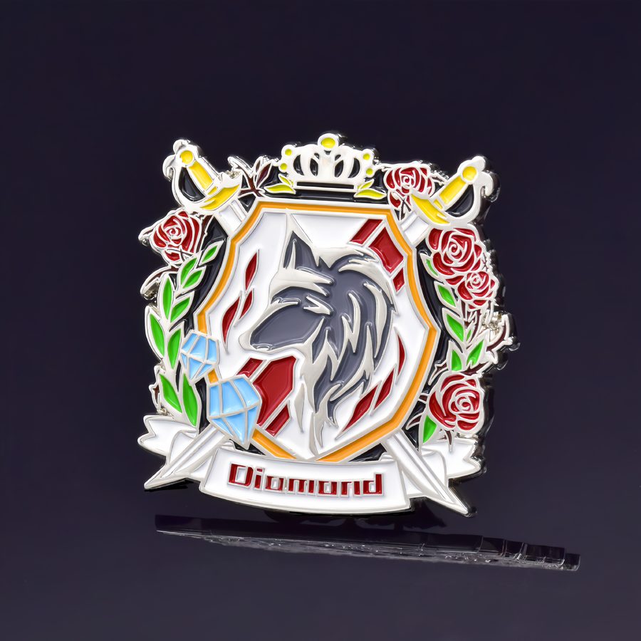 Enamel motorcycle lapel pin